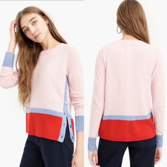 J Crew Everyday Cashmere Side Button 